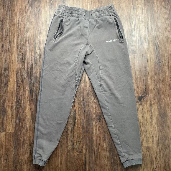 Three Nails Women's Soft Embroidered Logo Essential Joggers BL1 Gray Medium - Picture 1 of 11